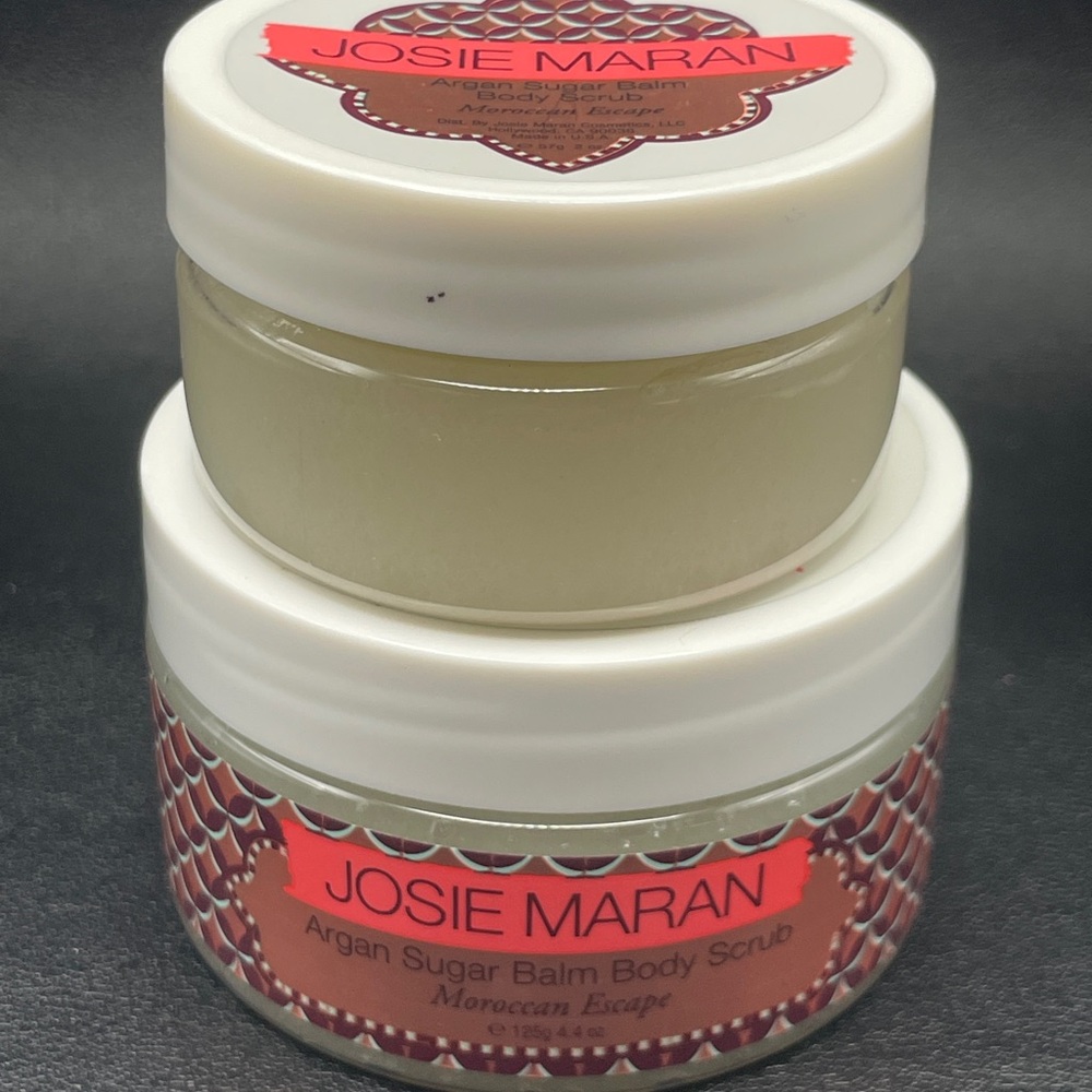 Josie Maran Moroccan Escape Argan Sugar Balm Body Scrub 6.4 oz total